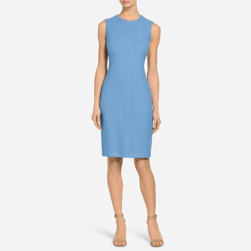 St.John/盛薔藍(lán)色經(jīng)典針織女士連衣裙 K1100J1