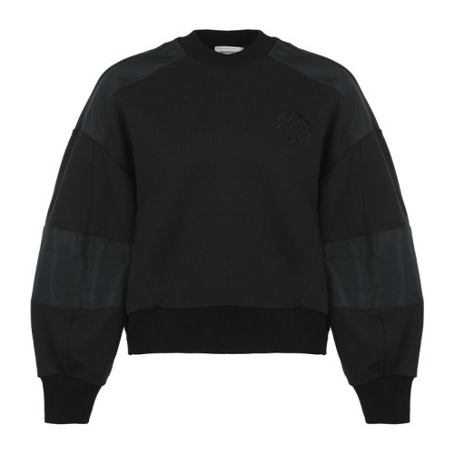 Alexander McQueen/亞歷山大麥昆21新品logo徽標(biāo)簡(jiǎn)約時(shí)尚女士套頭衛(wèi)衣女衛(wèi)衣662637QLABG