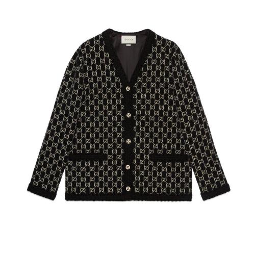  GUCCI古馳 22年秋冬 女士 羊毛GG提花開衫 644570 XKBN1 1080