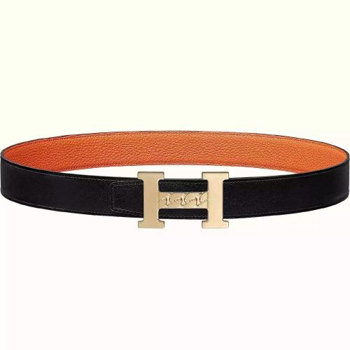  HERMES愛馬仕 22年秋冬 男士 腰帶 Boucle de ceinture H Gourmette %26 Cuir de ceinture rever