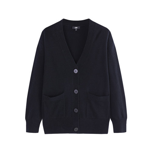 SHOKAY/繡嘉 女士針織衫/毛衣【喜馬拉雅】系列  V領(lǐng)純色針織開衫