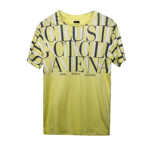 ARMANIJEANS/阿瑪尼牛仔/黃色男士短袖T恤