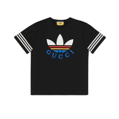  GUCCI古馳 22年秋冬 男士 adidas x Gucci聯(lián)名系列棉質(zhì)T恤 616036 XJEXC 1152