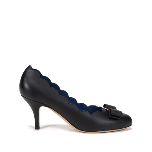 Salvatore Ferragamo/菲拉格慕  女士牛皮蝴蝶結(jié)高跟鞋 0733813