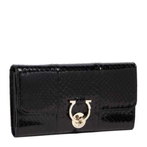 Salvatore Ferragamo/菲拉格慕 女士黑色皮革錢包 22D224 684279
