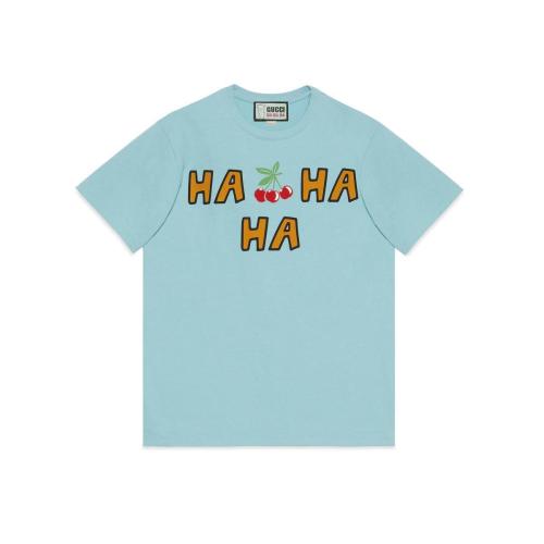  GUCCI古馳 22年秋冬 男士 Gucci HA HA HA特別系列櫻桃T恤 548334 XJE4U 4673