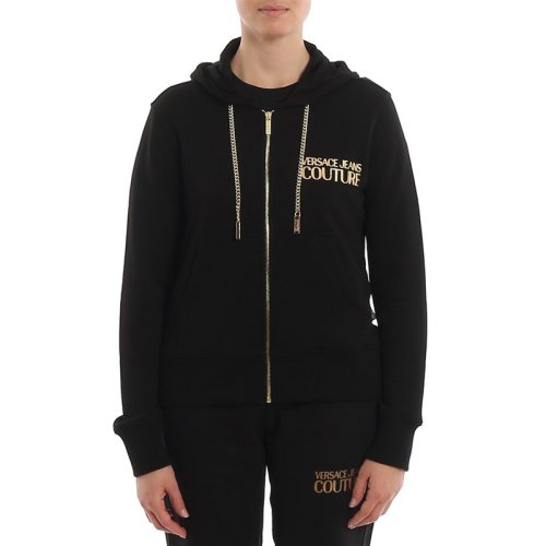  VERSACE JEANS COUTURE 女士黑色棉質(zhì)夾克外套 B6HVA766 13956 899 PLFSX