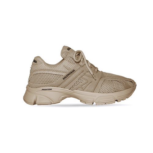 Balenciaga/巴黎世家 22年秋冬新款 女士深米色滌綸飾有黑色LOGO字體同色系網(wǎng)眼設(shè)計(jì)運(yùn)動(dòng)鞋679339W2E922000