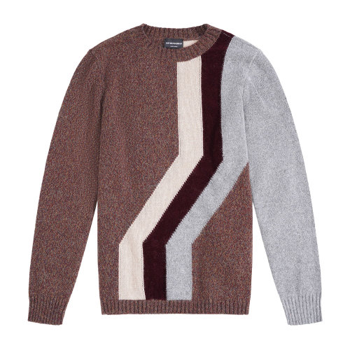 Emporio Armani 男士休閑拼色針織衫 6H1MV2-1M02Z-F310