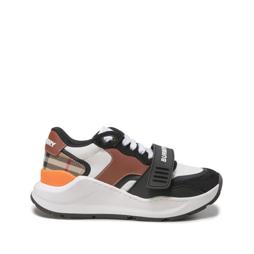 BURBERRY/博柏利 【22秋冬新款】 女款系帶休閑運(yùn)動(dòng)鞋黑色/典藏米色Vintage格紋多色 80402151