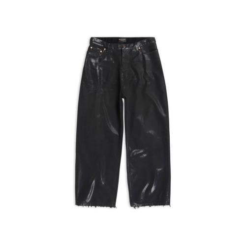  BALENCIAGA巴黎世家 22年秋冬 女士 牛仔褲 Large Baggy Jeans  in Black Faded 719341TNW6211