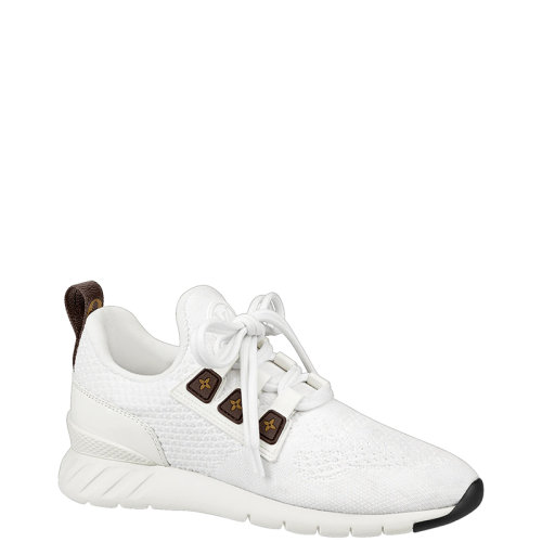 Louis Vuitton/路易威登 22年早春新款 AFTERGAME系列 女士白色科技面料花朵嵌片運(yùn)動(dòng)鞋1A57CG