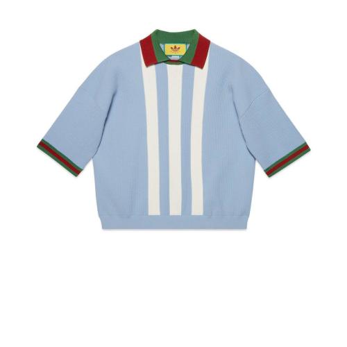  GUCCI古馳 22年秋冬 男士 adidas x Gucci聯(lián)名系列Polo衫 700482 XKCDS 4748