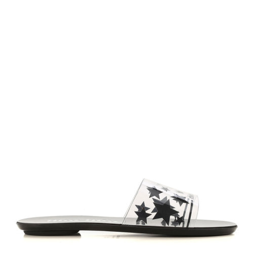 Miu Miu/繆繆女士黑色PLEXI星星印花涼拖 5XX342-3J37-F0002