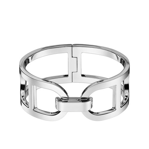 HERMES/愛馬仕 經(jīng)典Ever Cha?ne d'Ancre系列 中號925純銀鏤空手鐲H116415B