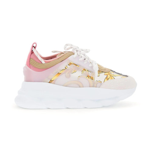 VERSACE/范思哲 女士拼色徽標(biāo)裝飾休閑鞋運(yùn)動(dòng)鞋 DSR705G-DICTG-DB5OS