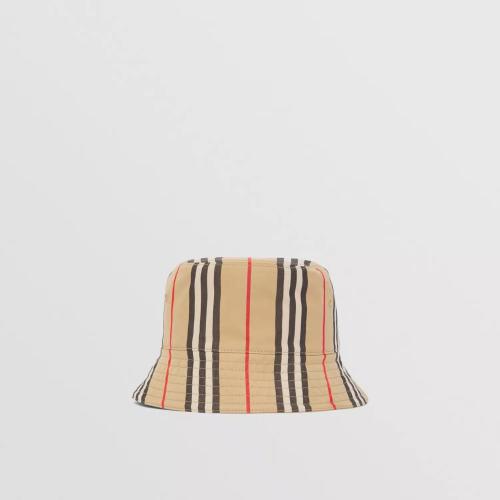  BURBERRY 22年秋冬 男士 雙面標(biāo)志性條紋棉制漁夫帽 80494331 預(yù)定商品1-3周發(fā)貨