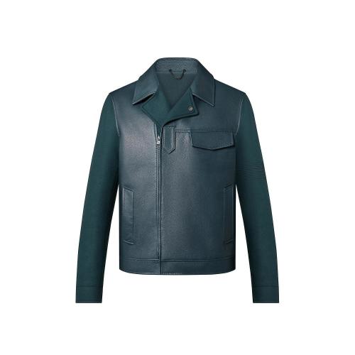  LV路易威登 22年秋冬 男士 夾克 KARAKORAM 皮革綿羊毛束腰夾克 1AA7EC 1AA7EF 1AA7EE 1AA7ED