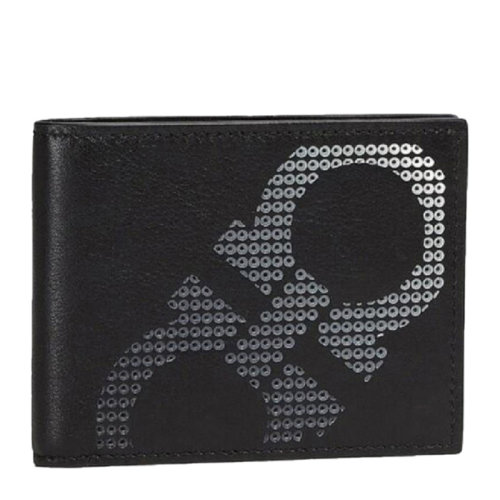 Salvatore Ferragamo/菲拉格慕 男士黑色印花圖案短款錢包 66-A264-693694