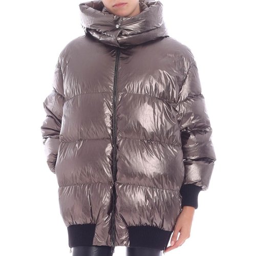 Moncler 蒙口  女裝 服裝 女士灰粉色羽絨面包服短款 女裝羽絨服