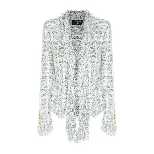 Balmain/巴爾曼 混色 女士流蘇花呢夾克 TF17541K037  春夏