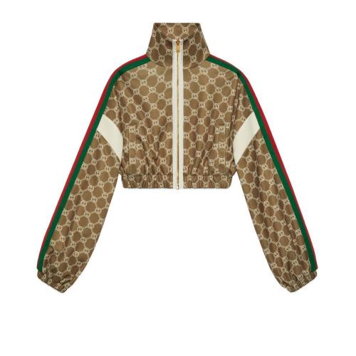  GUCCI古馳 22年秋冬 女士 互扣式雙G拉鏈夾克 671495 XJD1G 3357