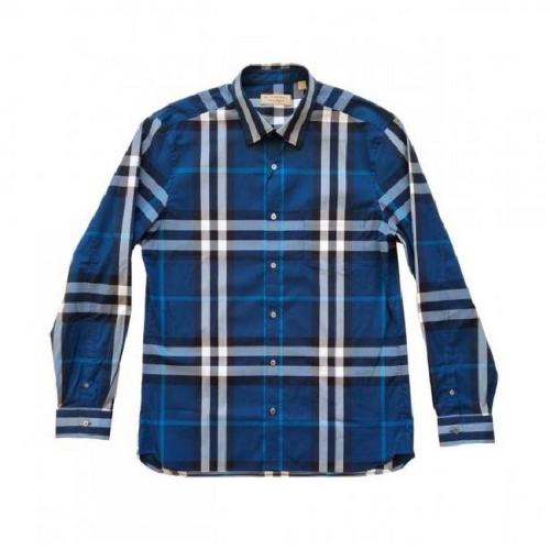  BURBERRY/博柏利 男士藍(lán)色棉質(zhì)長(zhǎng)袖襯衫 40058231 PLFSX