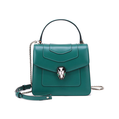 BVLGARI/寶格麗 女士SERPENTI FOREVER系列牛皮小號蛇頭扣手提單肩斜挎包 290569