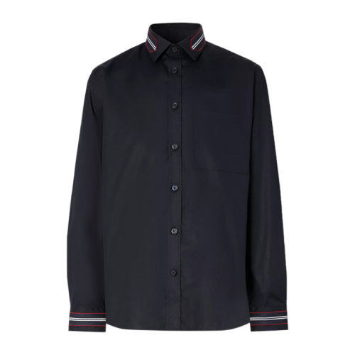 Burberry/博柏利 男士 服裝  黑色棉質(zhì)襯衫 男士長袖襯衫