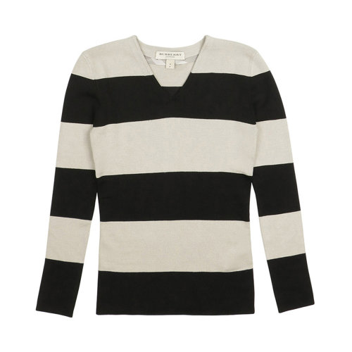 BURBERRY/博柏利 女士拼色羊毛條紋針織衫 3934511