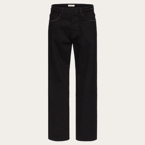  VALENTINO華倫天奴 22年秋冬 男士 休閑褲 PANTALON EN DENIM ROCKSTUD SPIKE 1V3DE02M8KC0NO