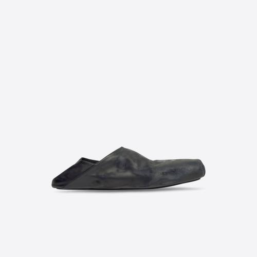  BALENCIAGA巴黎世家 22年秋冬 男士 平底涼鞋 Mens Kensington Mule in Black 702072WBDH11000