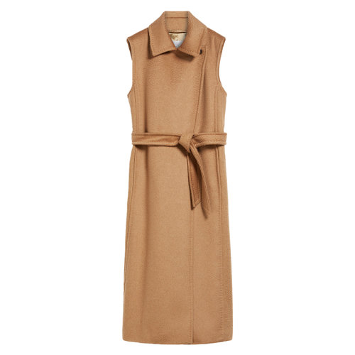 MaxMara/麥絲瑪拉 22年秋冬新款 ZADAR系列 女士駝色駝毛無袖大衣夾克1276032306001