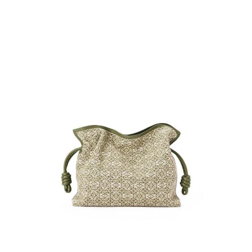  LOEWE羅意威 22年秋冬 女士 手提包 Flamenco clutch in Anagram jacquard and calfskin A411F