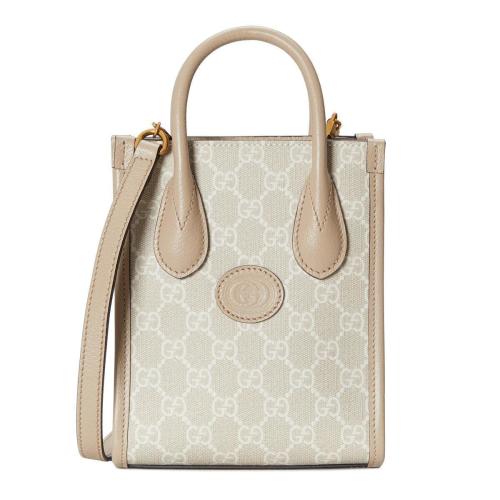  GUCCI古馳 22年秋冬 男士 互扣式雙G迷你托特包 671623 UULBT 9683