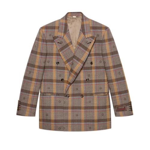  GUCCI古馳 男士 格紋羊毛夾克 675837 ZAHLM 2006 預(yù)定商品2-6周發(fā)貨