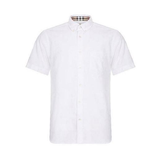  BURBERRY/博柏利 男士白色棉質(zhì)短袖襯衫 80030691 PLFSX