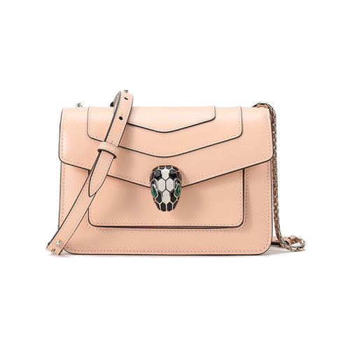 BVLGARI/寶格麗  女士小號(hào)SERPENTI FOREVER系列牛皮蛇頭扣單肩斜挎包 290541