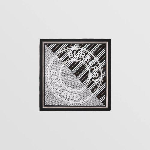  BURBERRY 22年秋冬 女士 蒙太奇印花絲質(zhì)方巾 80496021