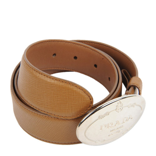 PRADA/普拉達  女士皮革L(fēng)OGO搭扣皮帶腰帶 多色可選1CC022-053-F0S9C