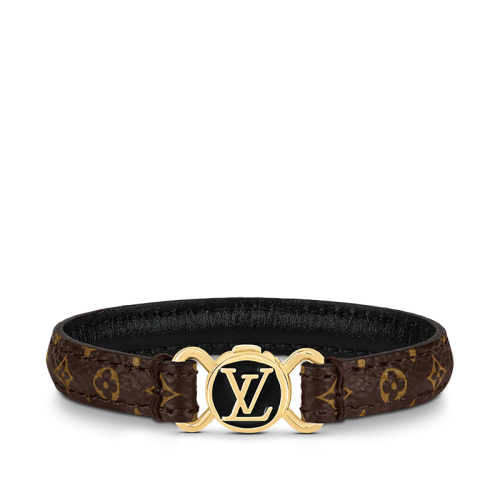 Louis Vuitton/路易威登 22春夏新款CLIC IT系列 老花帆布金扣手鏈M8026F