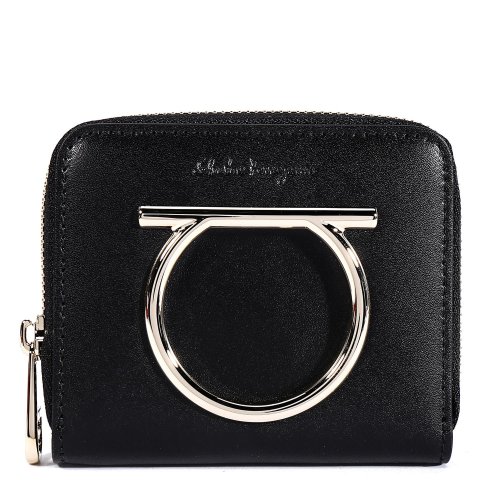Salvatore Ferragamo/菲拉格慕 黑色 女士拉鏈錢包 691132-22D290-002