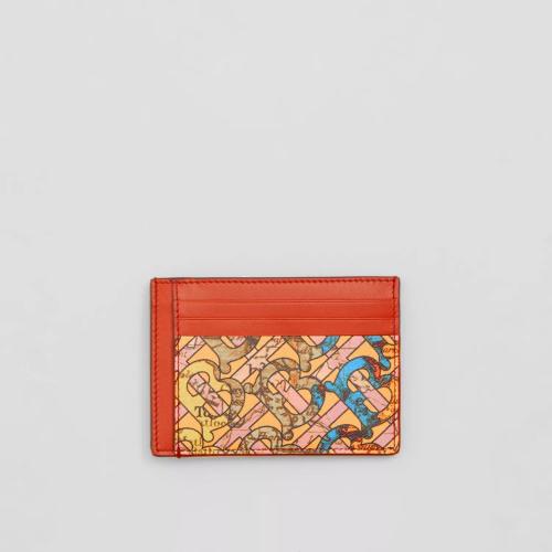  BURBERRY 22年秋冬 男士 專屬標(biāo)識(shí)地圖印花現(xiàn)金夾式卡片夾 80562151