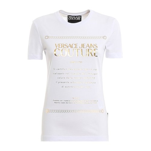  VERSACE JEANS COUTURE 女士白色棉質(zhì)短袖T恤 B2HVA7T1 30320 K41 PLFSX