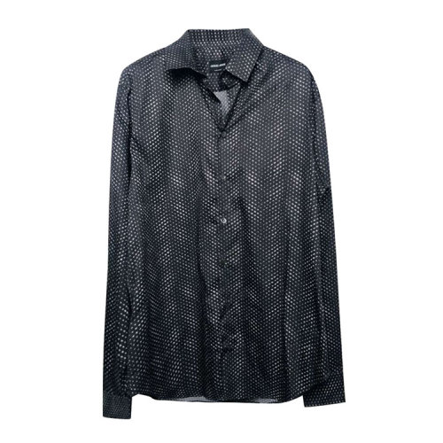 Giorgio Armani/喬治阿瑪尼 深棕色斑點(diǎn)圖案襯衫 PSC97T PS52C 042
