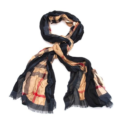 BURBERRY/博柏利 男女通用 中性拼色混合材質(zhì)格紋樣式圍巾圍脖 3928240