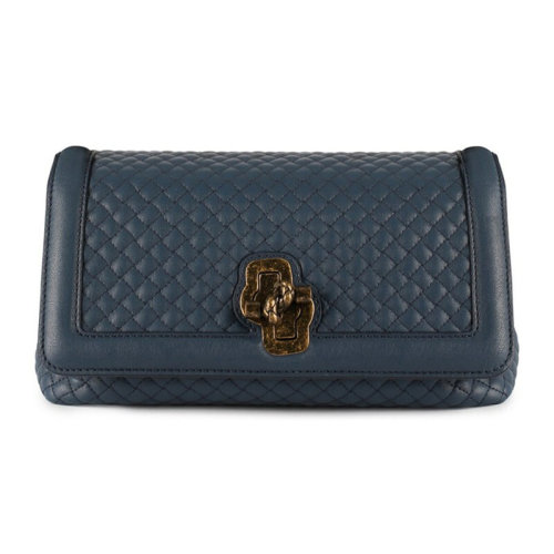 Bottega Veneta/葆蝶家 女士海軍藍(lán)皮革手拿包 475184 VCK00 4039