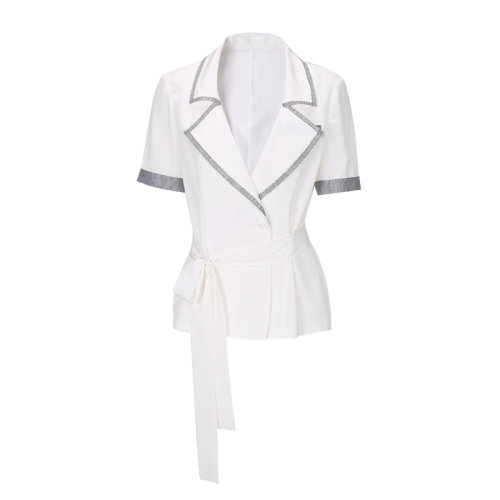 bifubyxingchen/彼伏西裝式短袖上衣女士西服