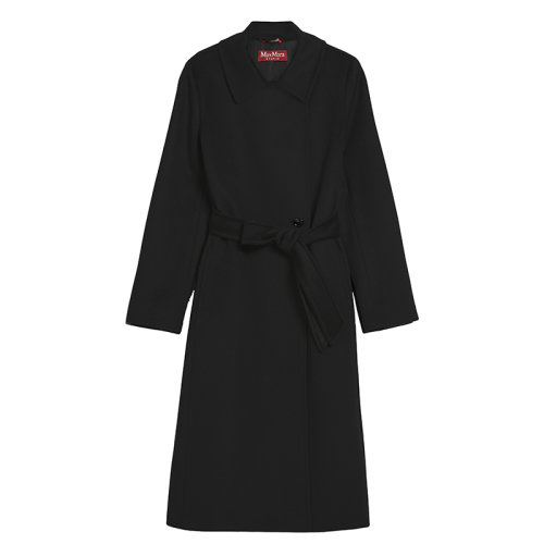 MaxMara/麥絲瑪拉 經(jīng)典款 BCOLLAG系列 女士黑色羊毛大衣6016171906013