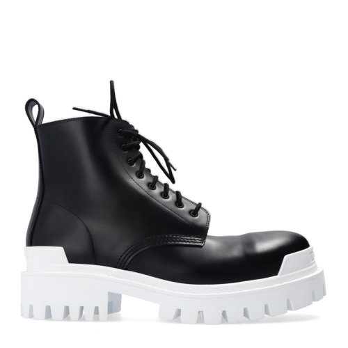 Balenciaga 巴黎世家  男士黑色系帶短靴馬丁靴皮靴 男士短靴